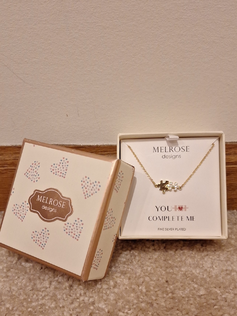 Melrose Designs You Complete Me Puzzle Piece Necklace